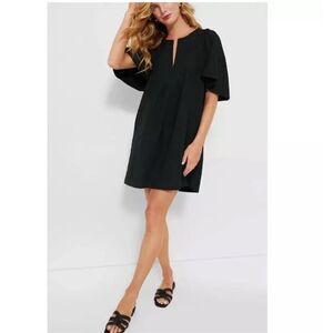 Tuckernuck Pomander Place Black Finley Flutter Sleeve Mini Dress